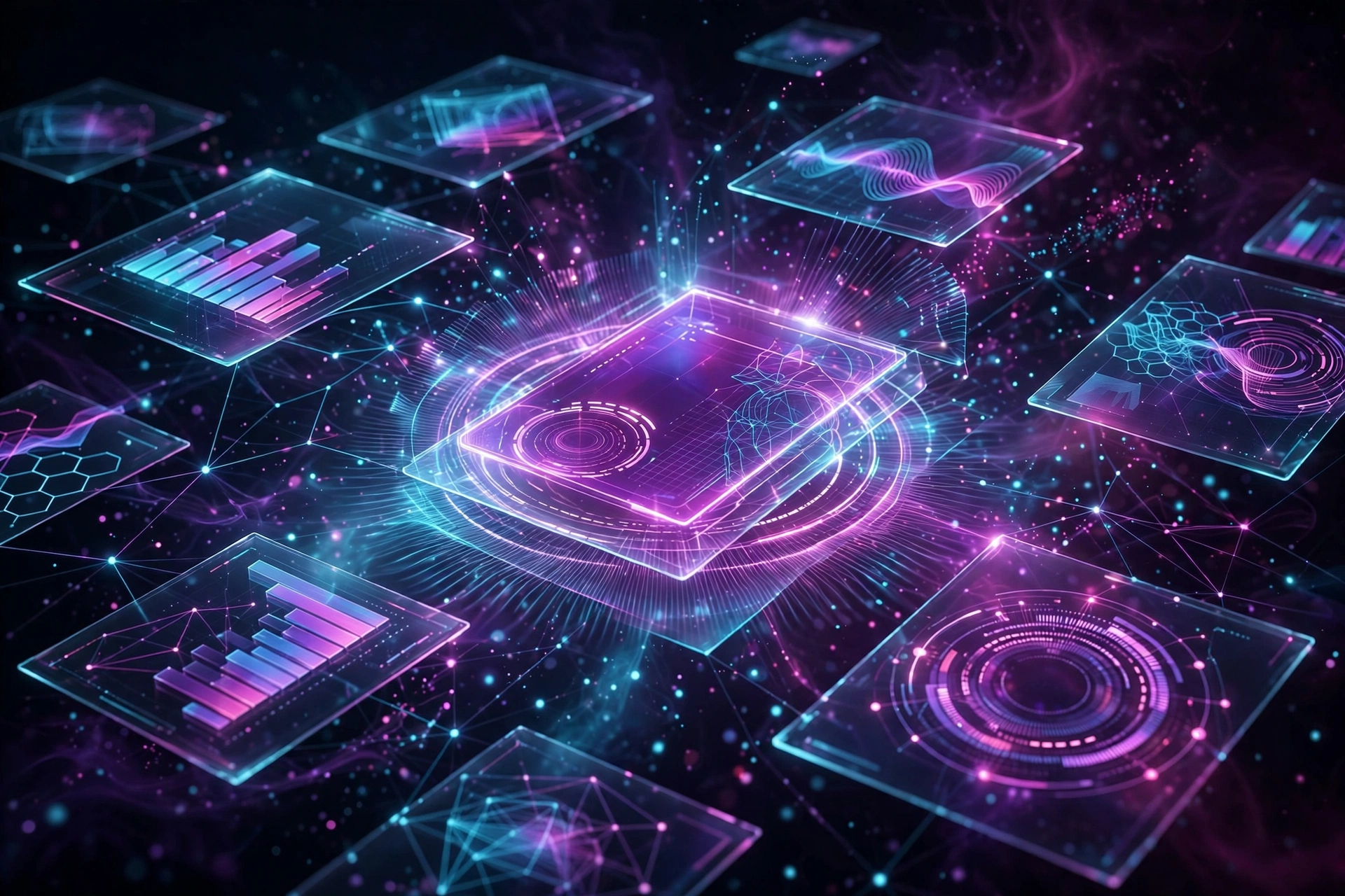 Holographic social media advertising auction visualization